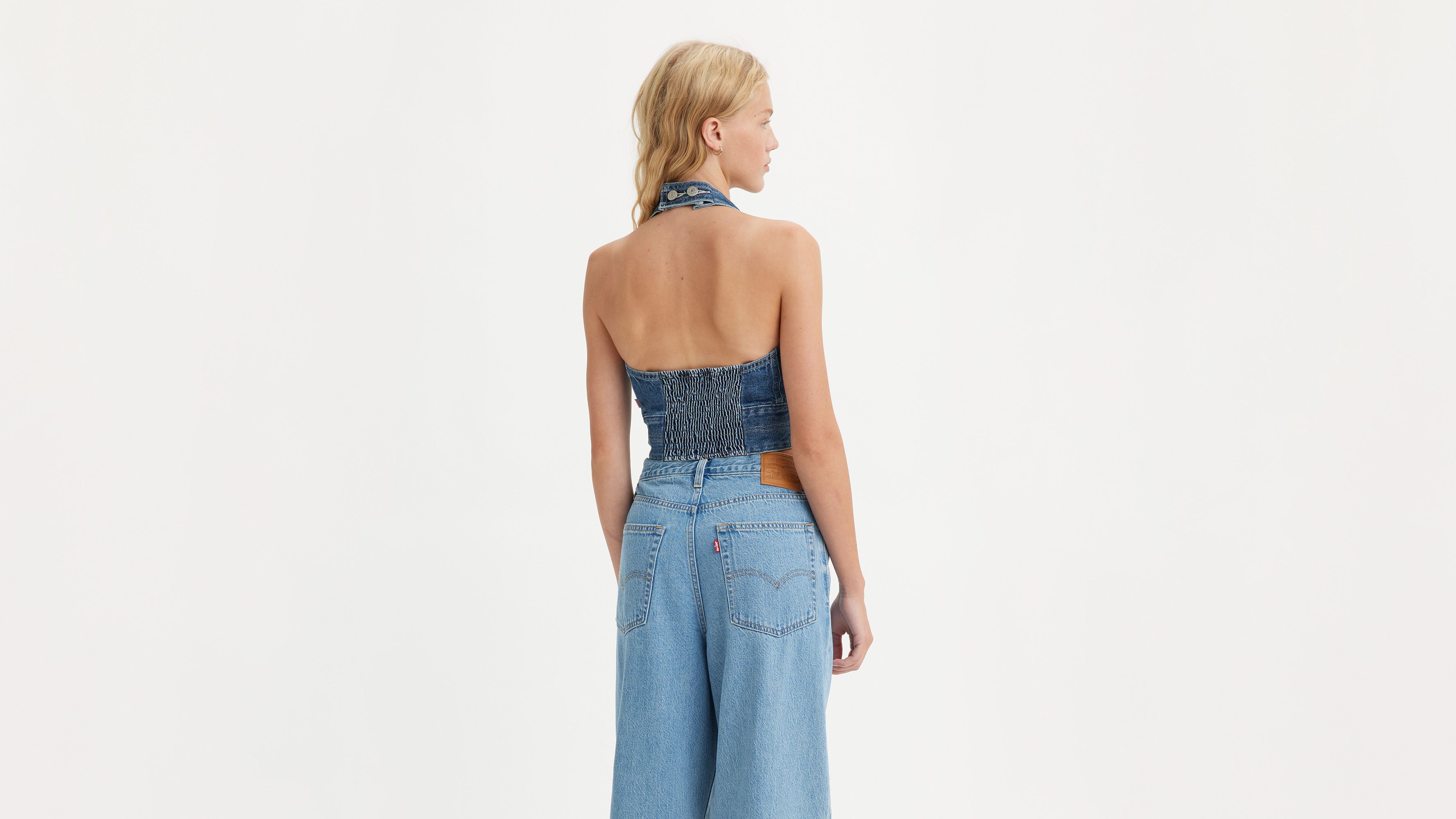Levi's® Daisy Denim Halter Top Medium Wash Levi's® US