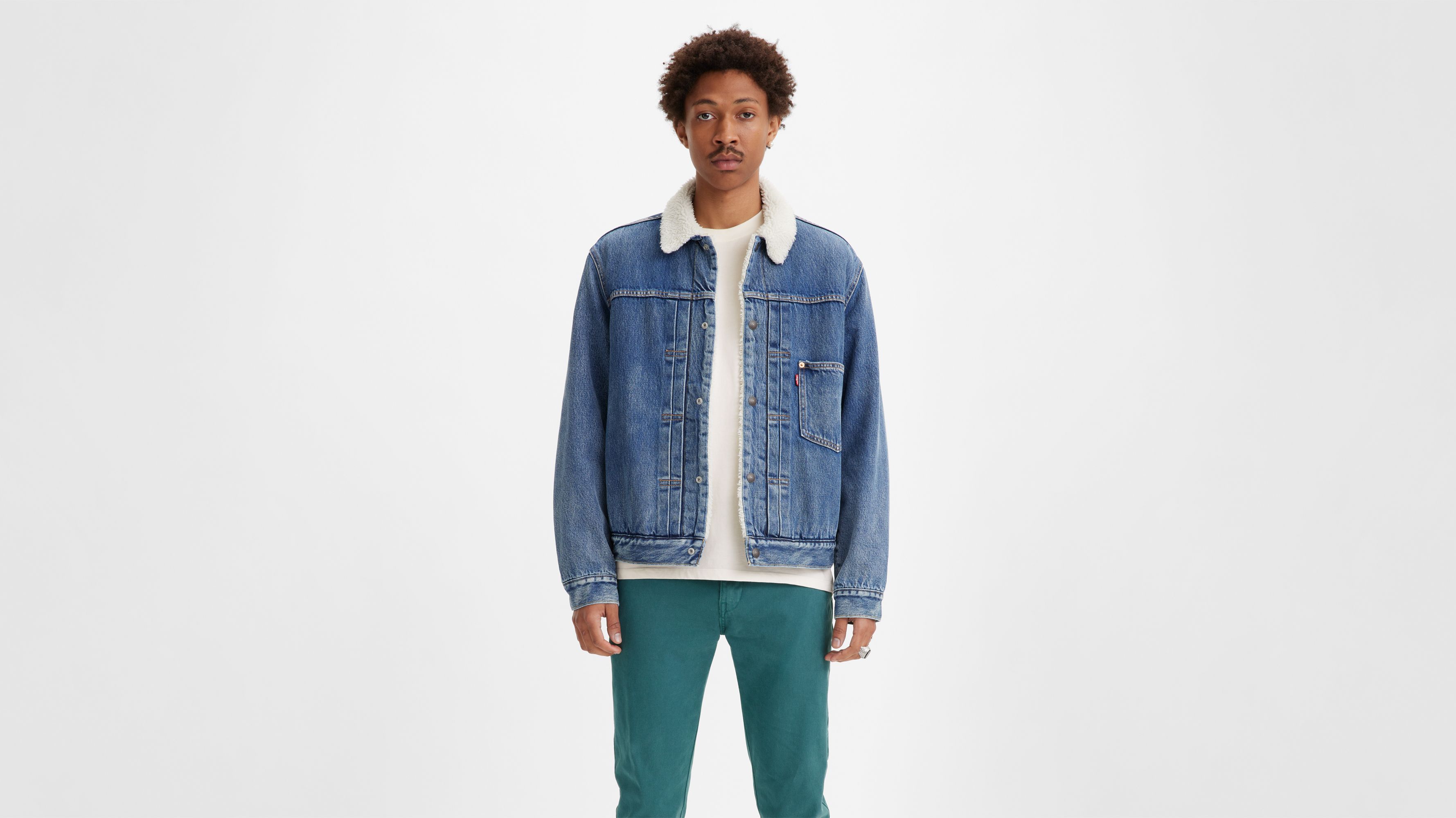 Type I Sherpa Trucker Jacket Medium Wash Levi's® US