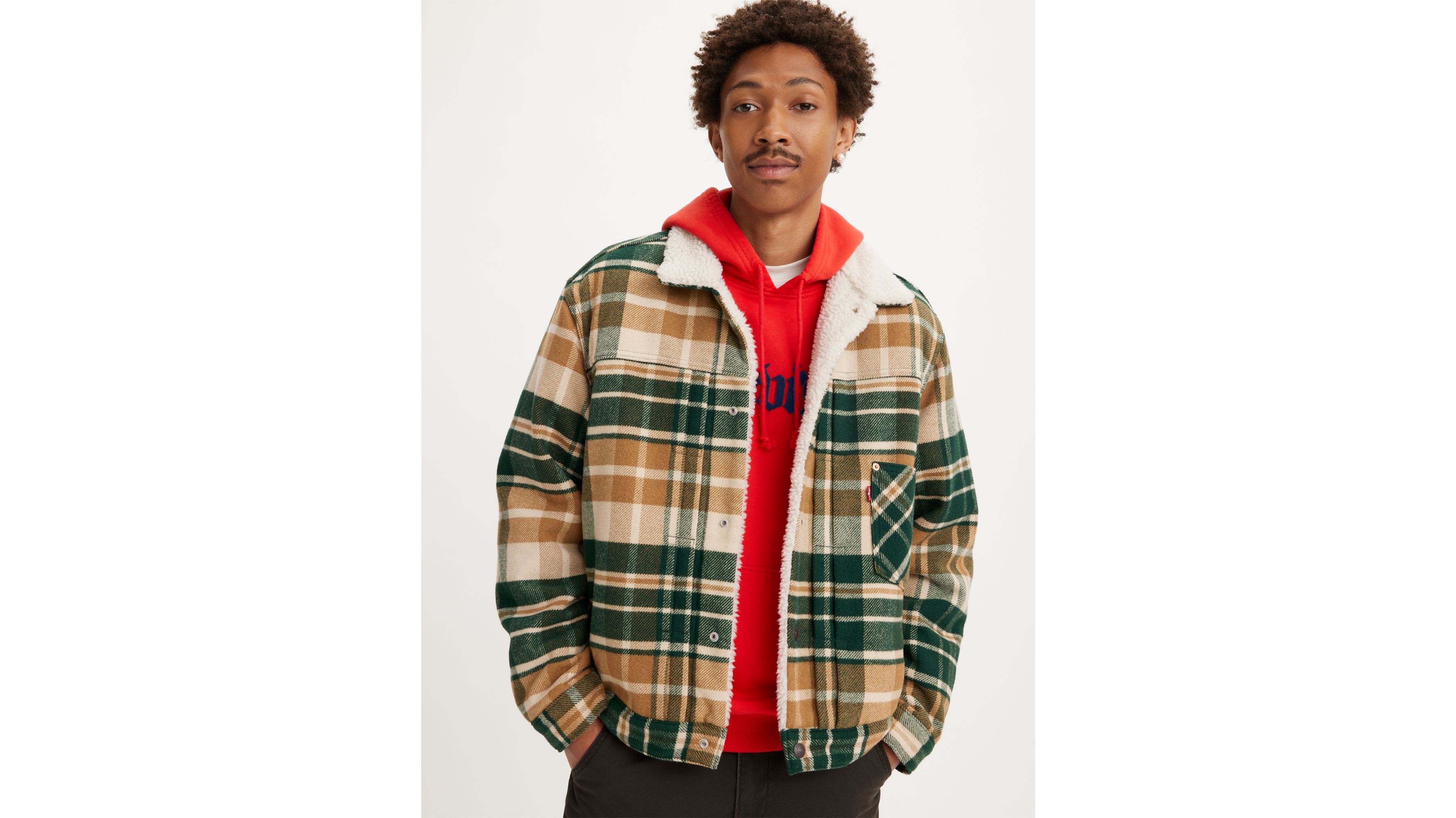 Type I Plaid Sherpa Trucker Jacket Multicolor Levi's® US