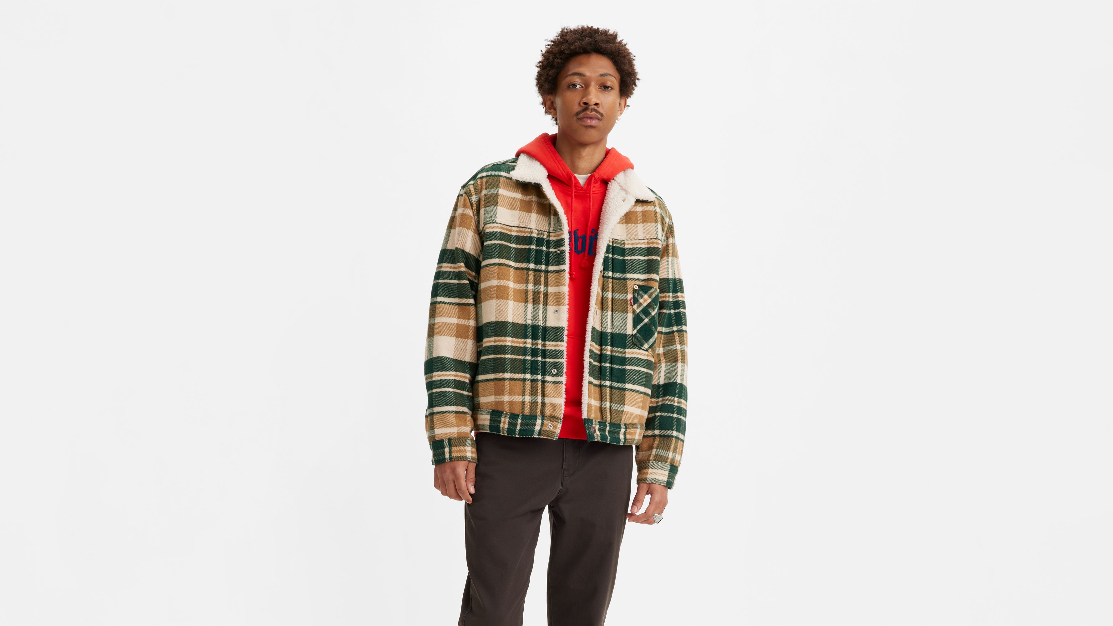 Type I Sherpa Trucker Jacket Green Levi's® IT