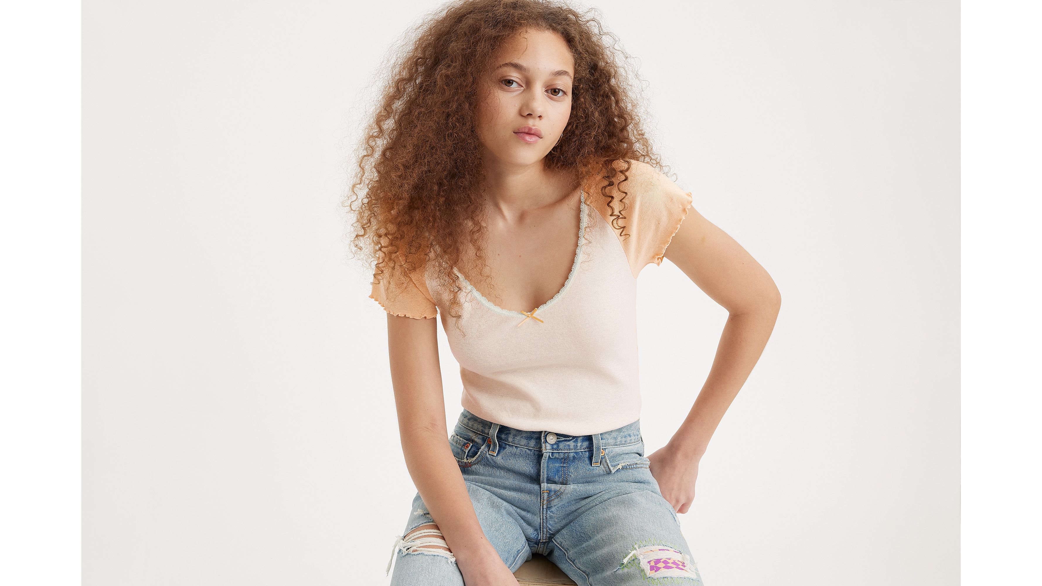 Dry Goods Vneck Tshirt Orange Levi's® US