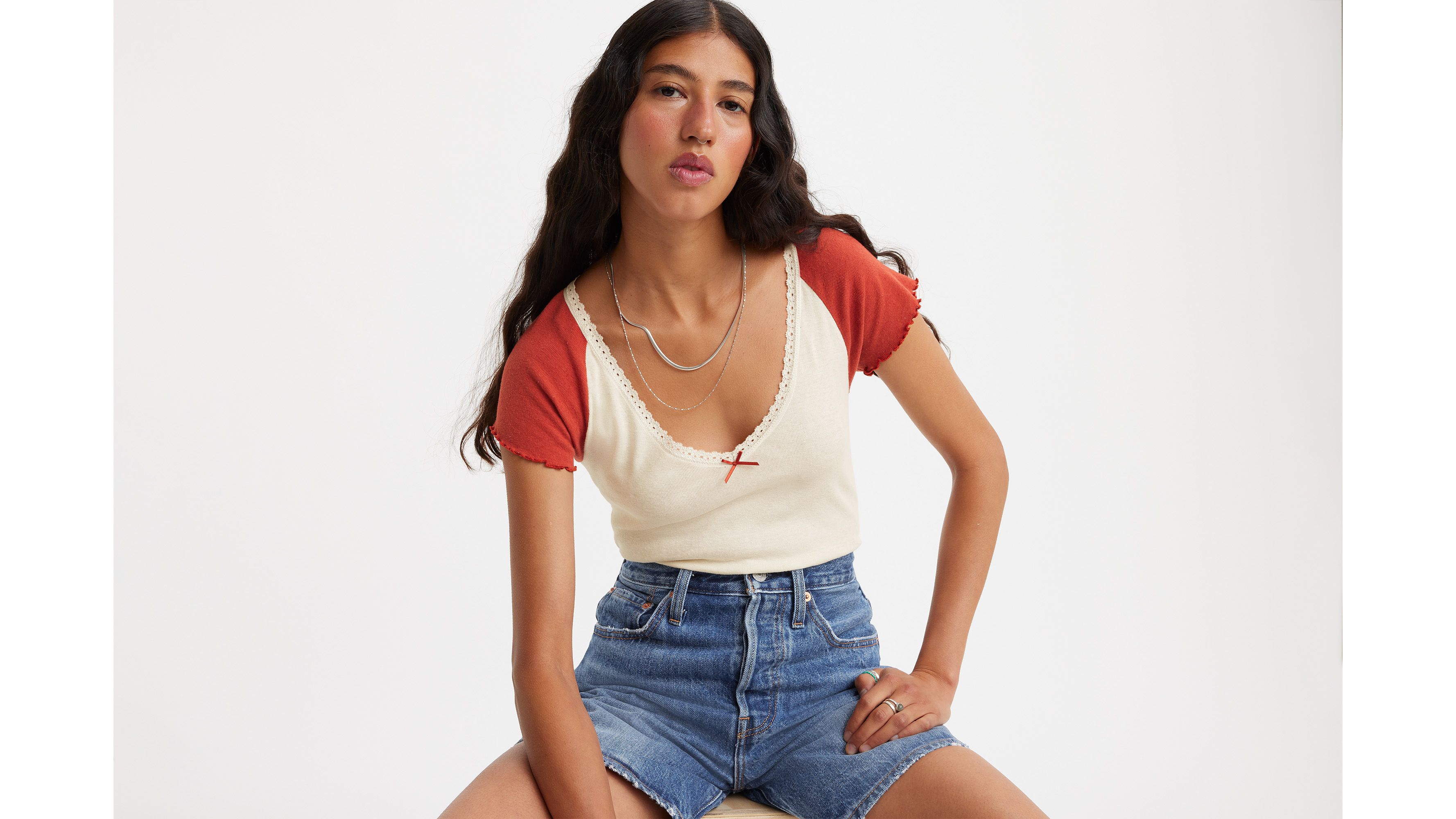 Dry Goods V Neck Tshirt Red Levi's® US