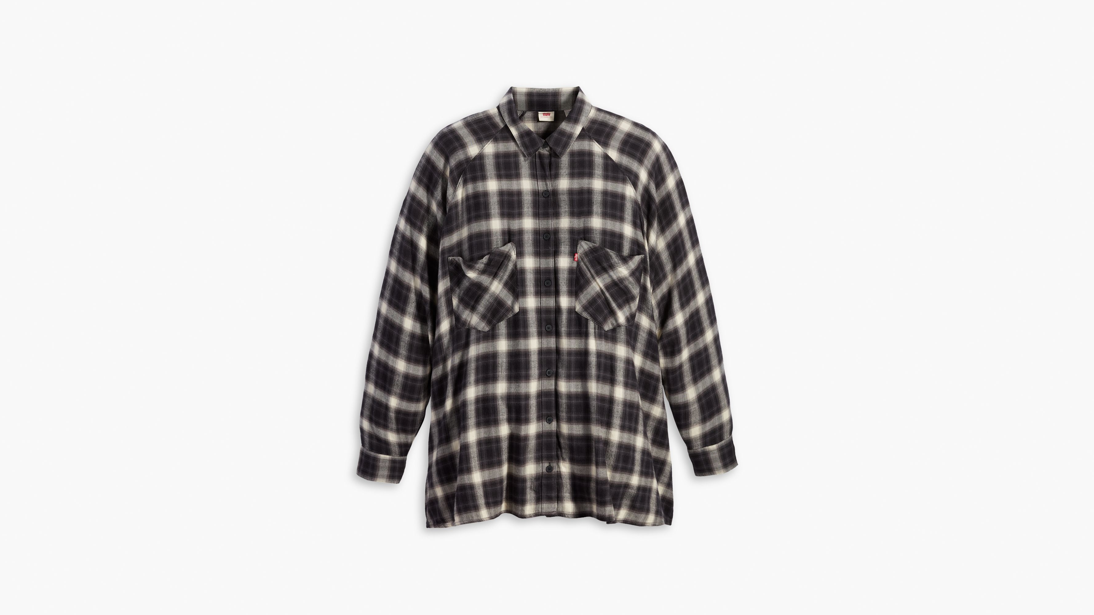 Harrison Raglan Plaid Shirt (plus Size) Black Levi's® US