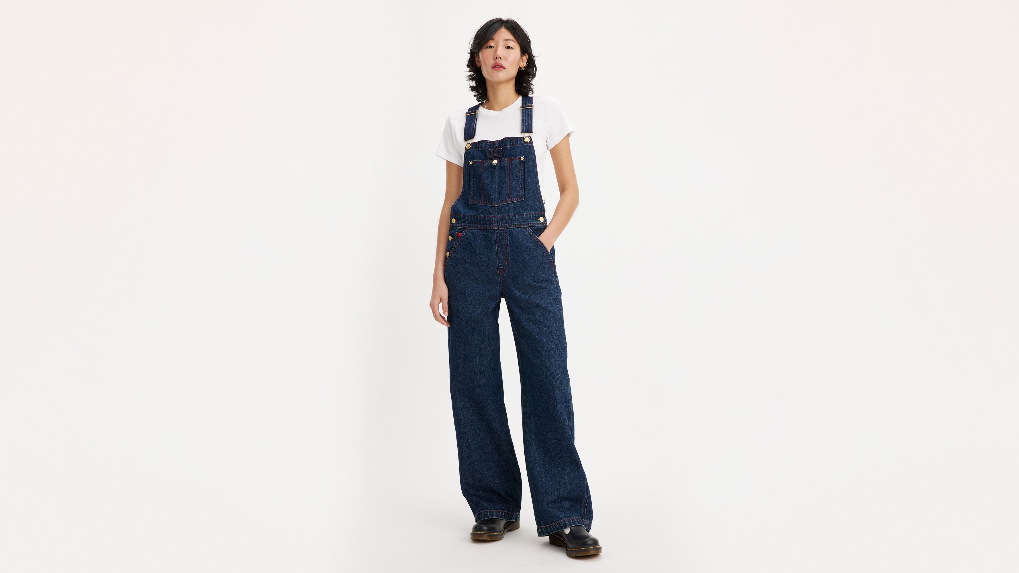 Levi's® Lunar New Year Women's Baggy Overalls Dark Wash Levi's® US