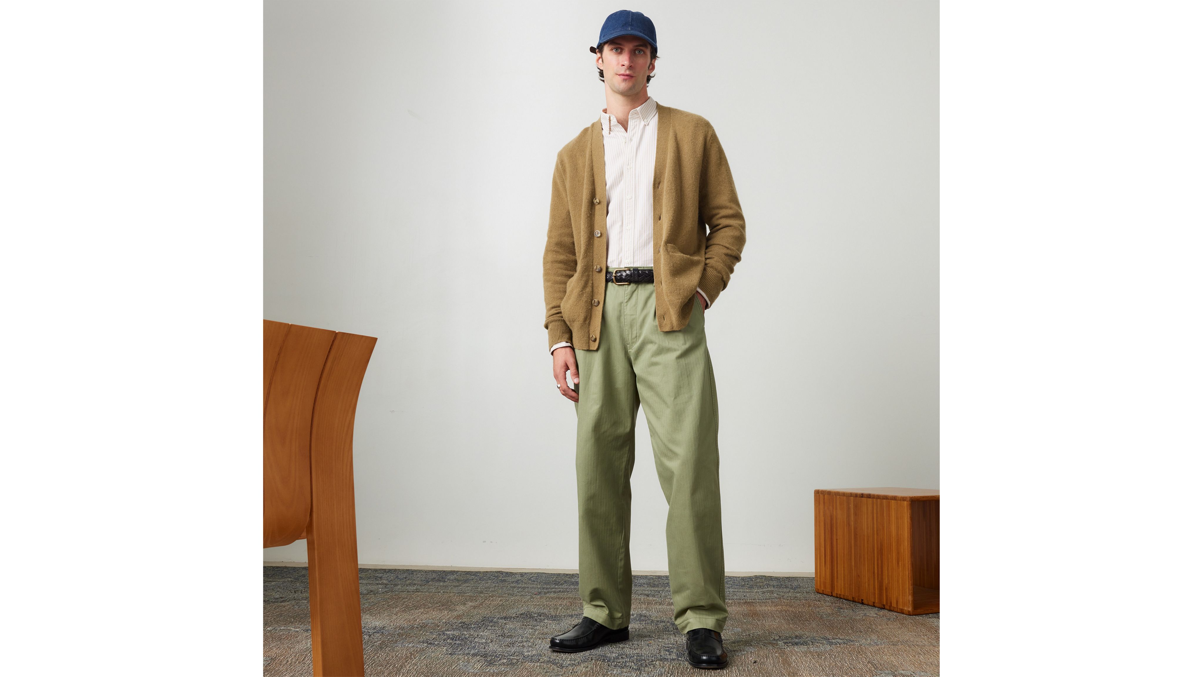 Xx Chino Loose Straight Pleated Pants Khaki Levi's® BE