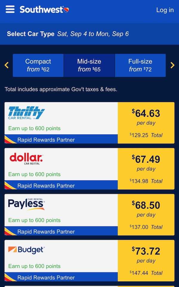 Rental Car Options I Travel Amex Travel Portal