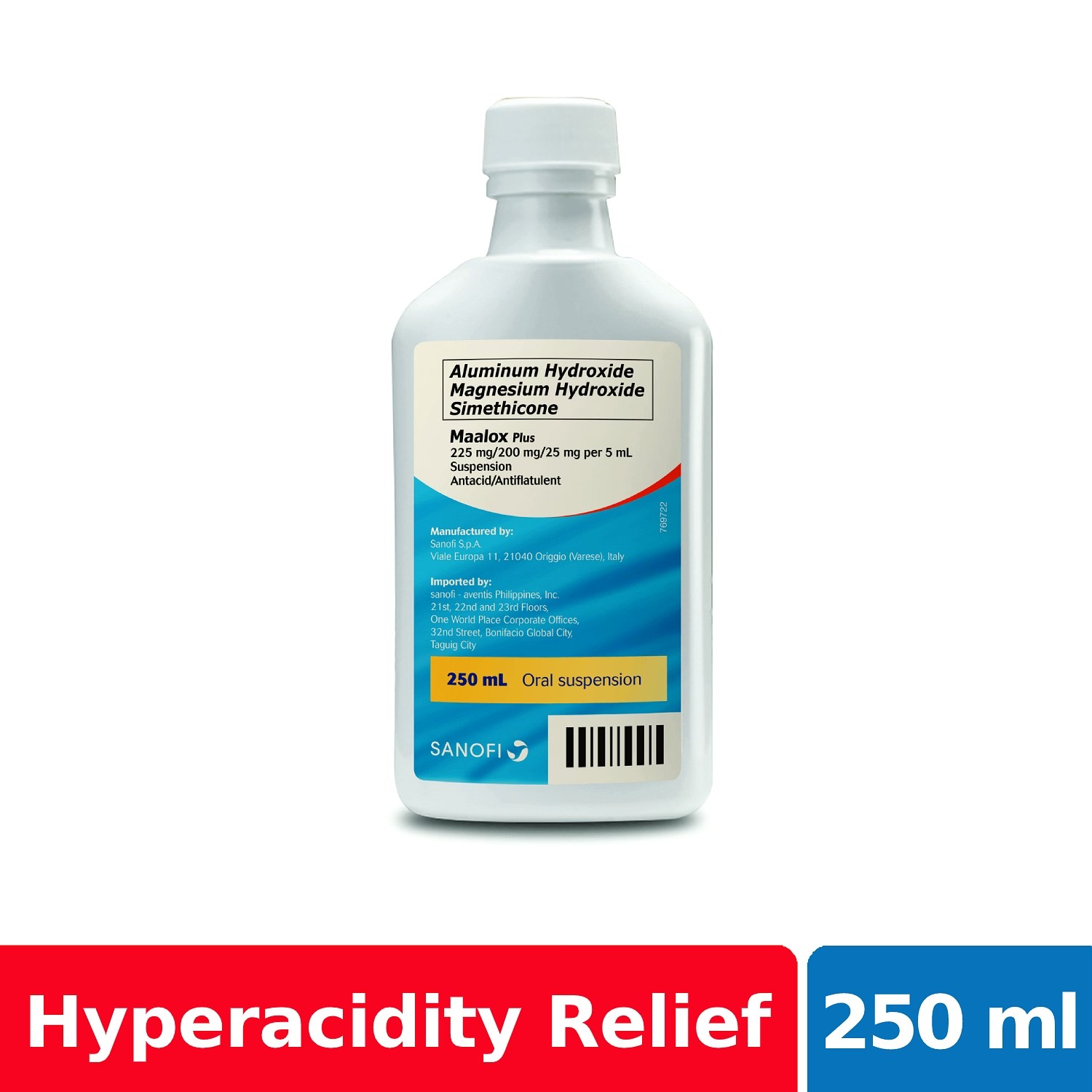 Maalox Plus Suspension 250ml NCCC Online Store