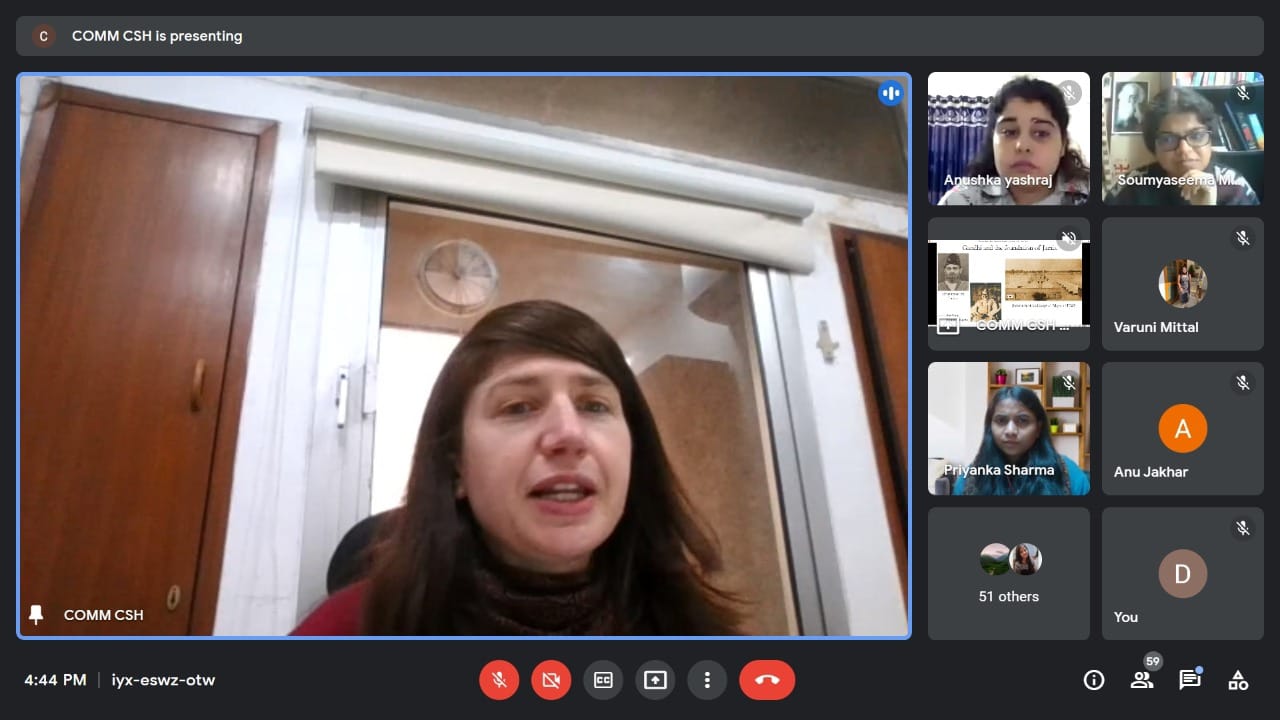 ONLINE LECTURE Jamia A Gandhian Institution Department of History