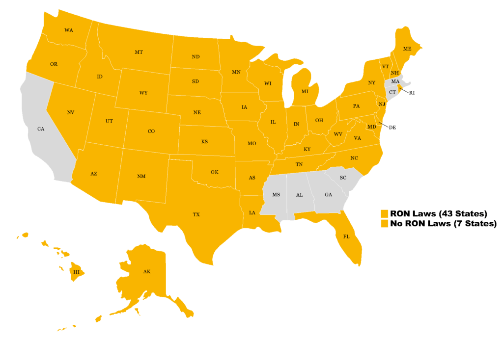 RON Now Available in 43 States Land Title Association of Mississippi