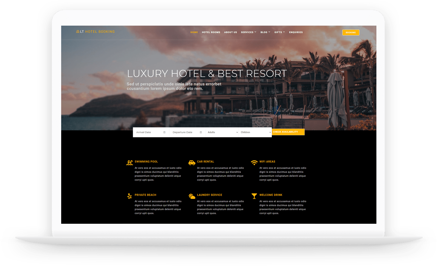 LT Hotel Booking Free Joomla Hotel Booking template