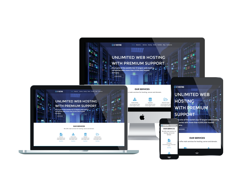 LT Hosting Onepage Free One Page Responsive Web Hosting Joomla template
