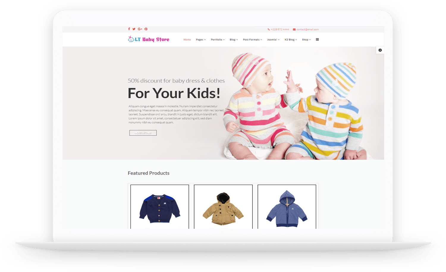 LT Baby Shop Free joomla! templates