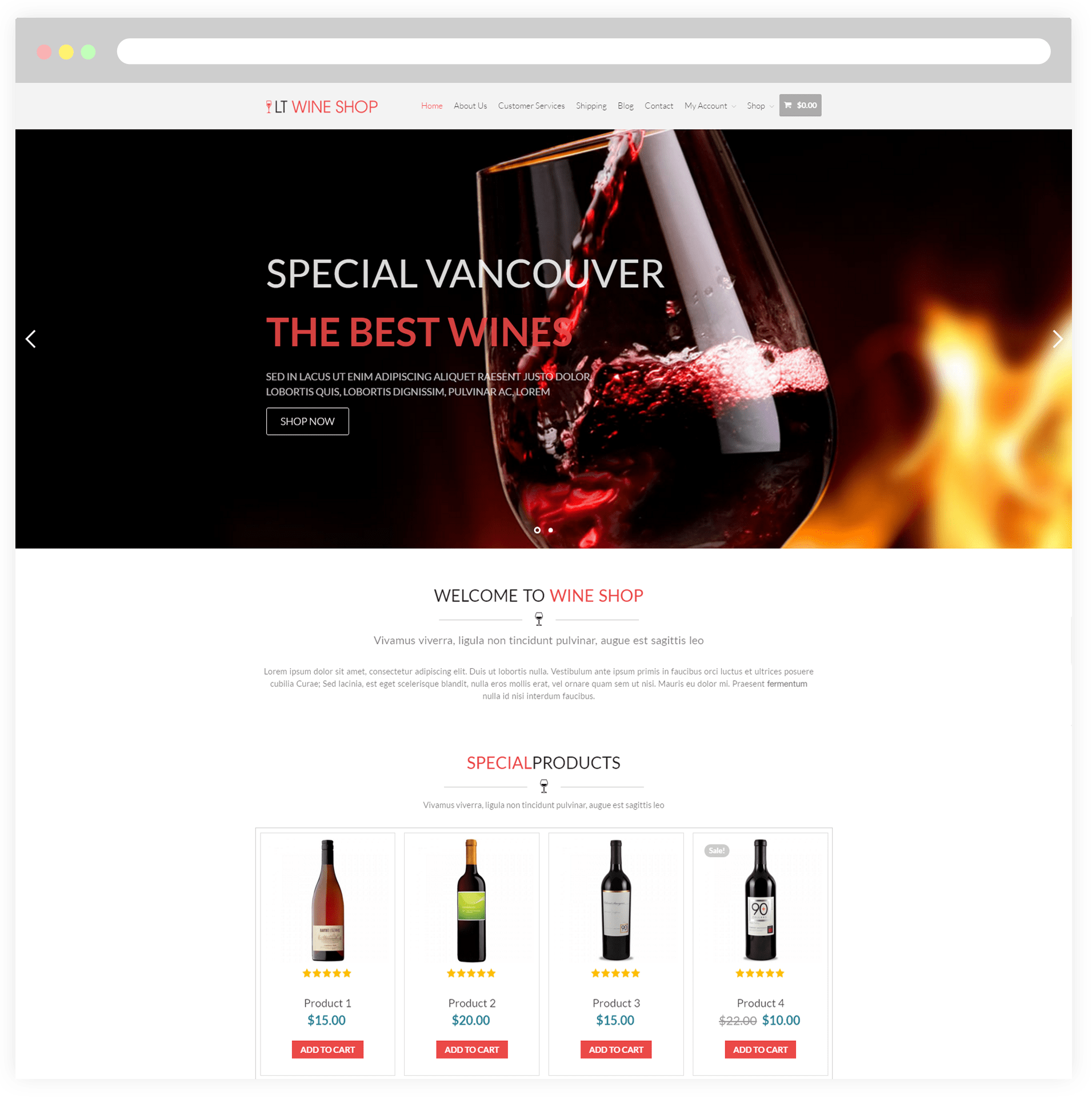 LT Wine Shop Free Responsive Wine Store / Wine Shop Wordpress theme