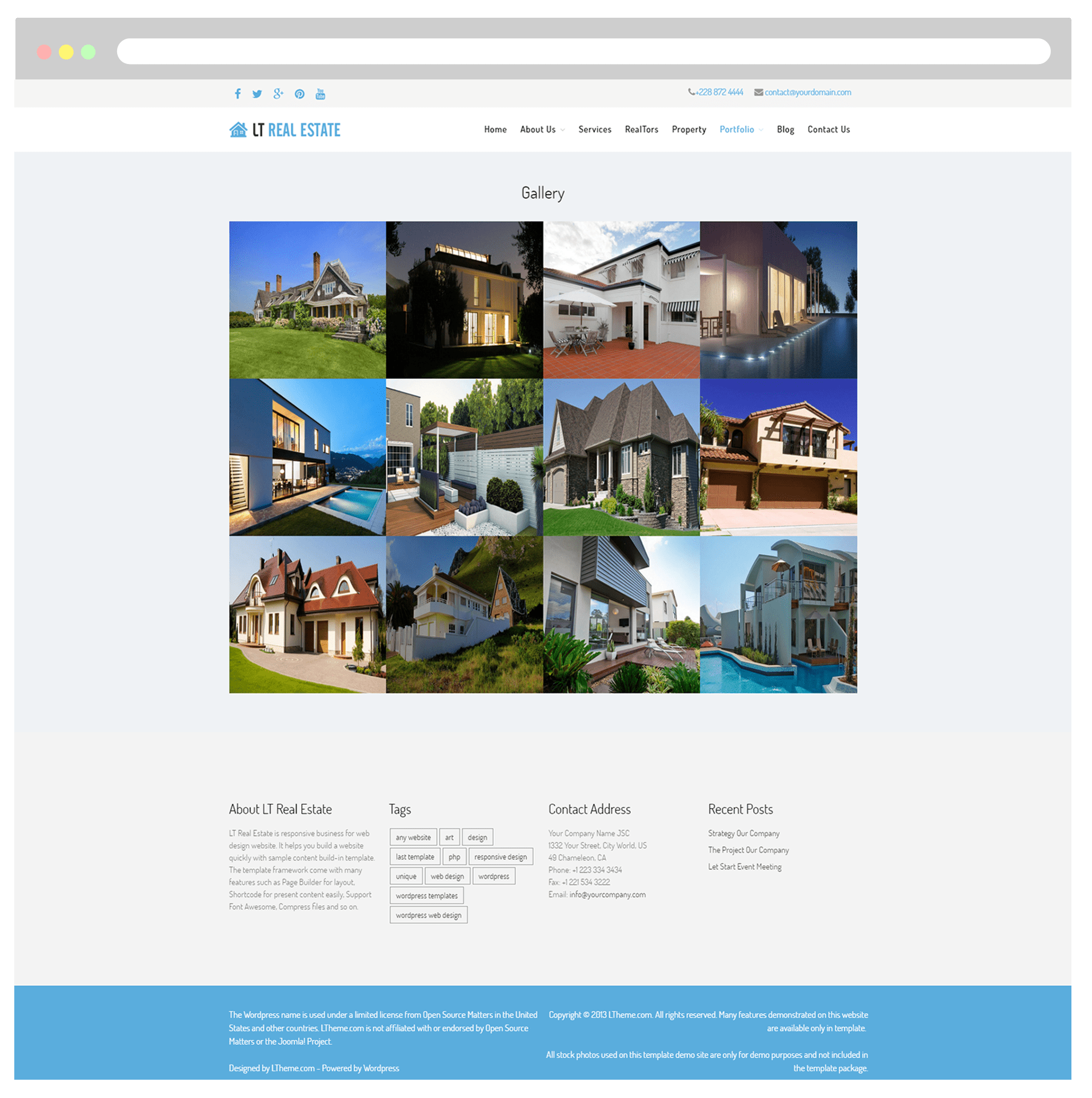 LT Real Estate Free Responsive Homes for Sales / Real Estate WordPress theme