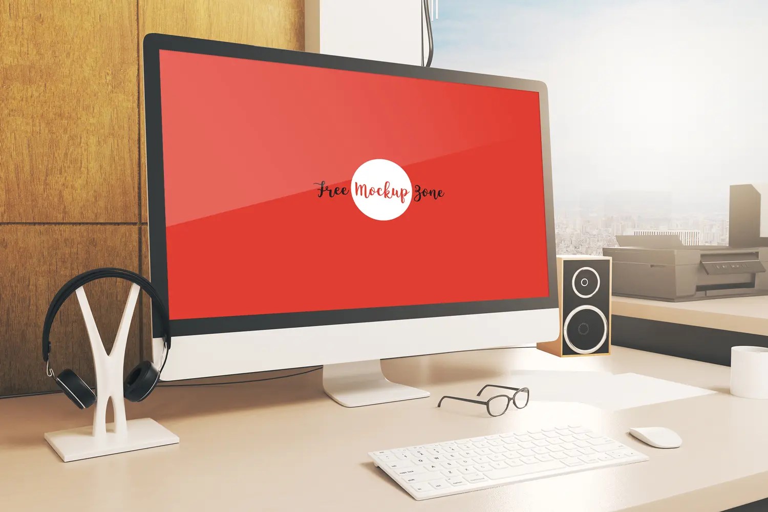 Work Station Computer Screen PSD MockUp Template LTHEME