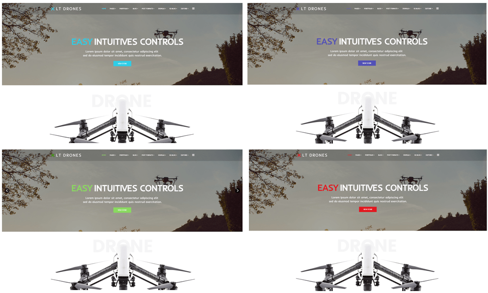 LT Drones Free Responsive J2Store joomla templates sport