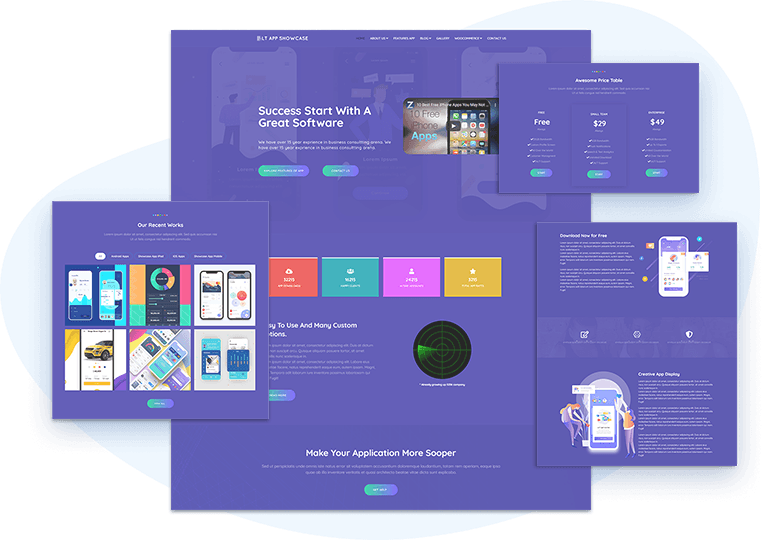 Free Joomla! Template LT App Showcase