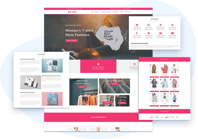 LT Shop Free Responsive Fashion WordPress Themes