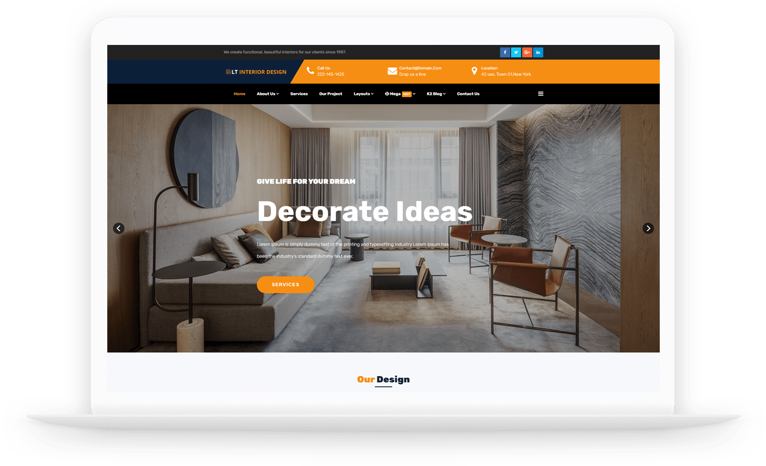 Free Interior Design site Templates WordPress Matttroy