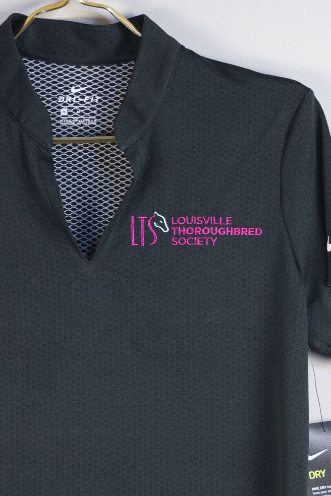 Women's Nike Polo Black The Louisville Thoroughbred Society