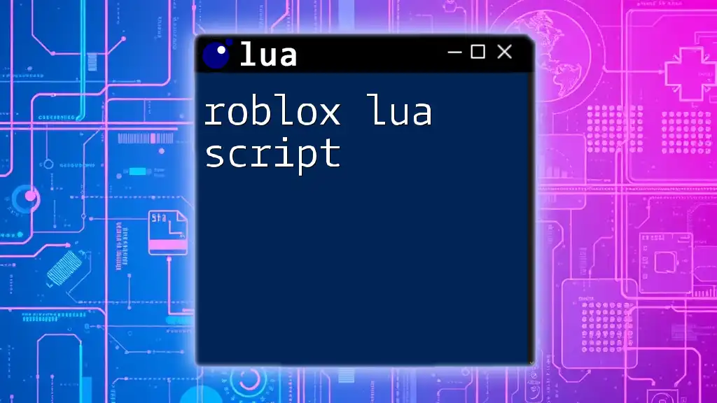 Mastering rbx lua in Quick Steps