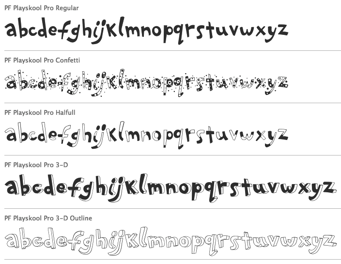 Children's handwriting fonts