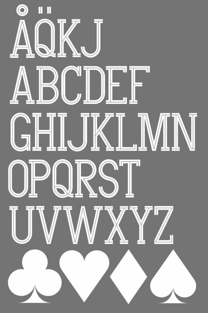 Playing card fonts