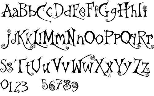 Tim Burton Fonts Free: full version free software download - wavefiles