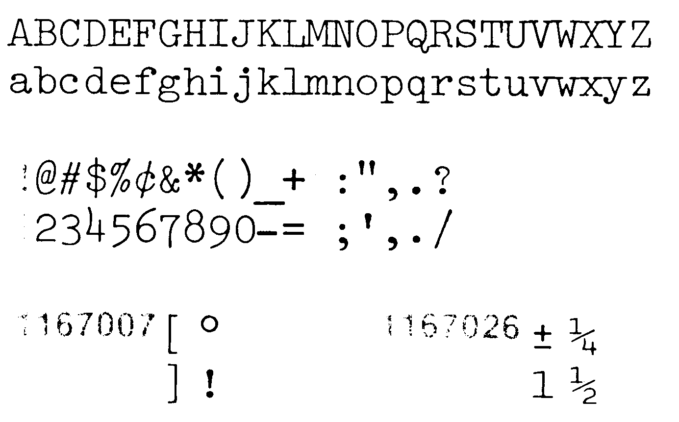 IBM Selectric and Selectric II Type Fonts