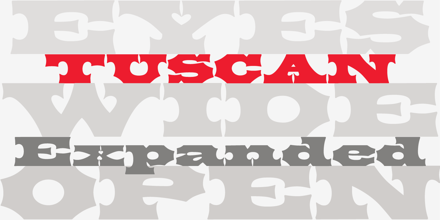 MyFonts Tuscan typefaces