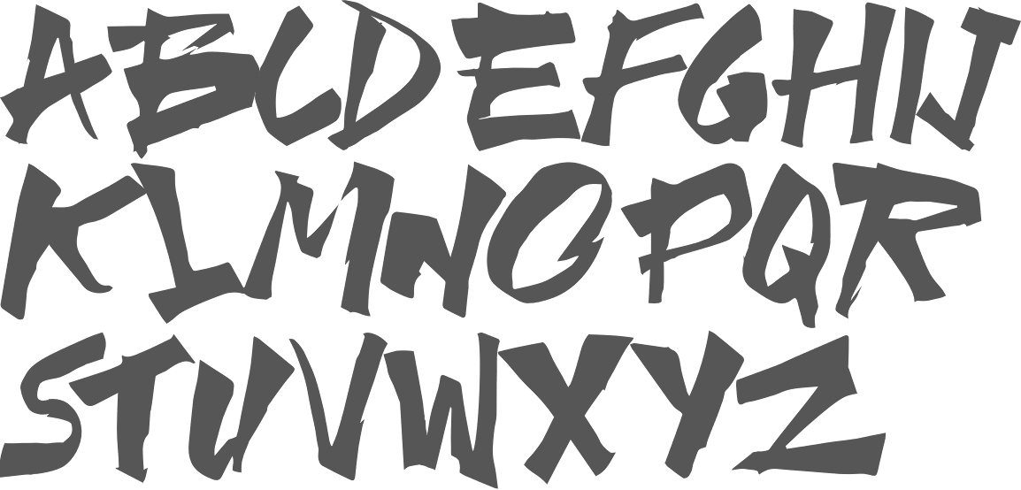 MyFonts Splatter typefaces