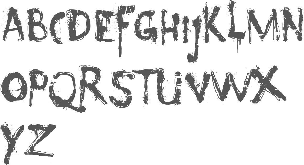 MyFonts Splatter typefaces