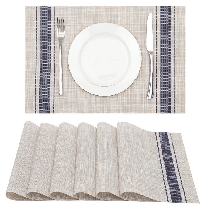 Vinyl Placemat Set of 6 (Navy) Lucas Forest