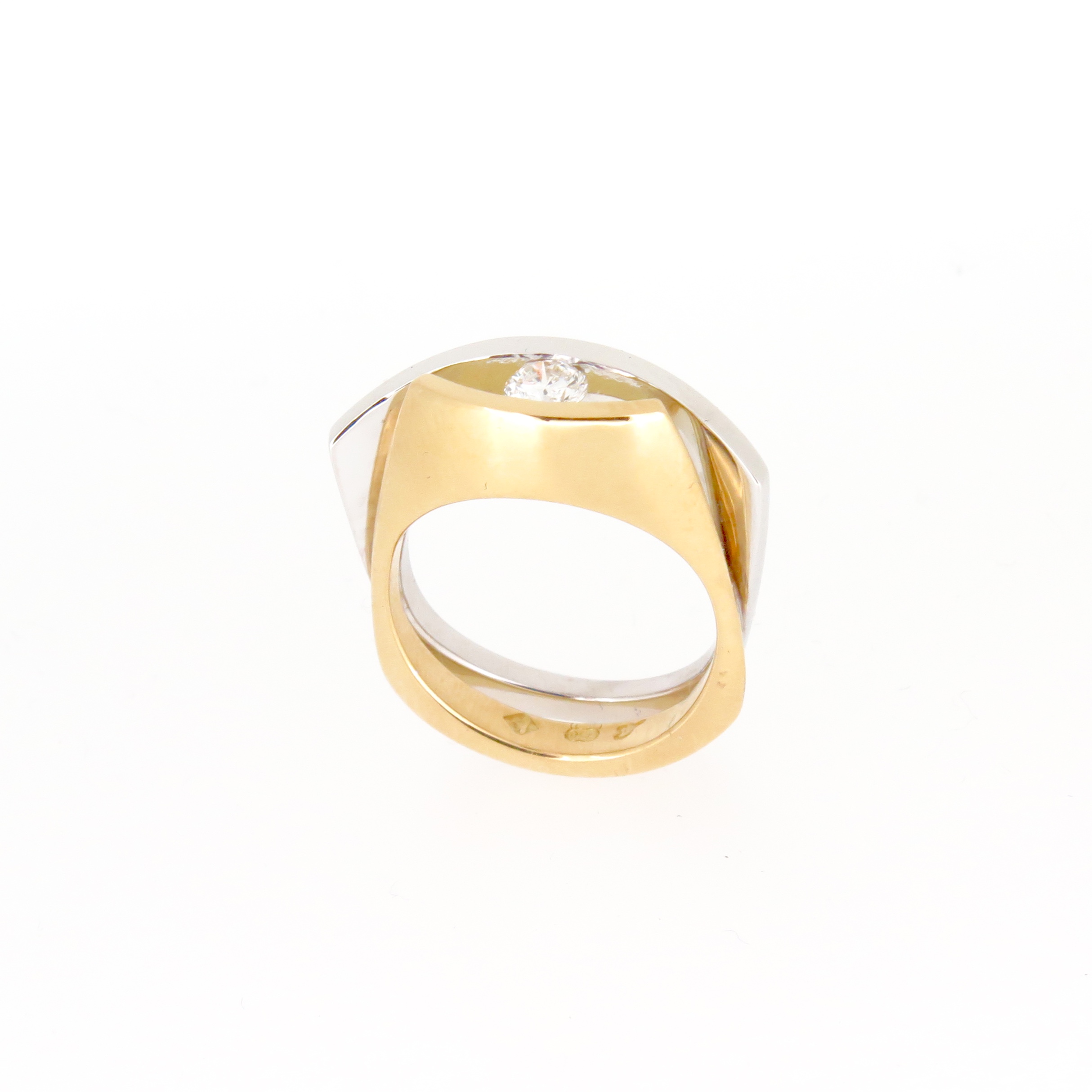 Diamond “Curved Wall” Ring Lucas Blacker Jewellery