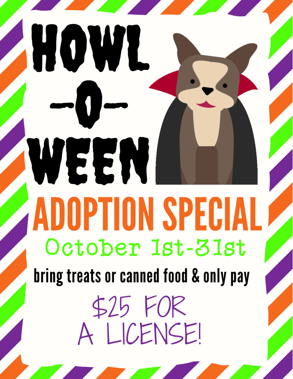 Halloween Adoption Special Lucas County Canine Care & Control