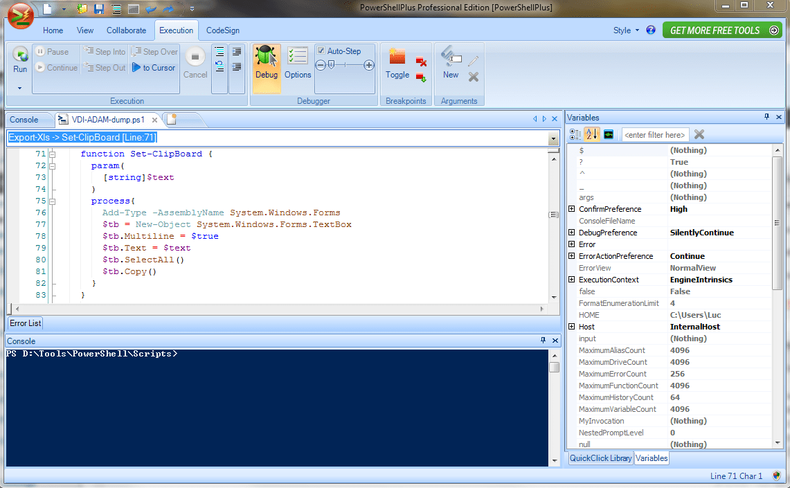 My favorite PowerShell editor is free now! LucD notes