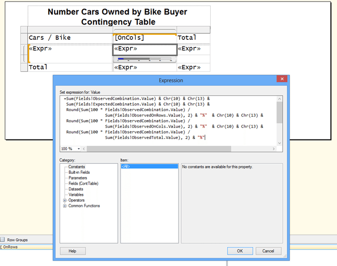 Lucient Contingency Tables in SQL Server 2012 Lucient