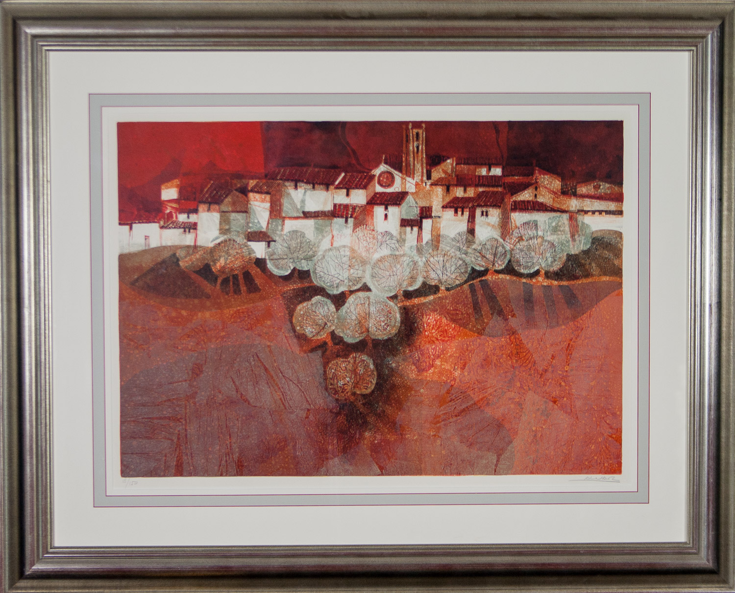 " Landscape "limited edition lithograph by Sunol Alvar Alvar, Sunol