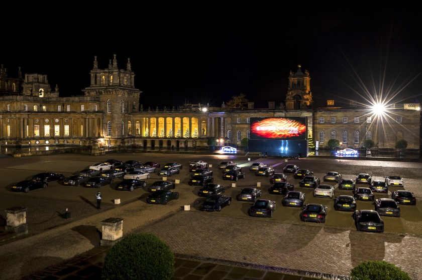 Aston Martin premières film on its Spectre James Bond car, the DB10, at Blenheim Palace event