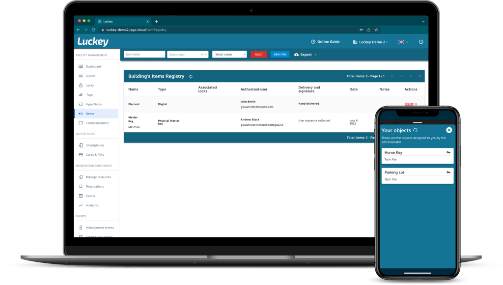 Items Register Luckey Store