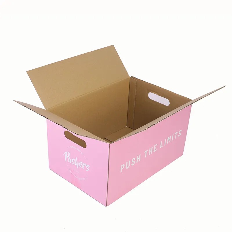 Pink Shipping Boxes Moving Box For Heavy Duty Delivery