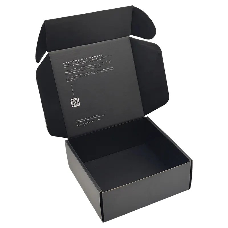 Matte Black Mailer Boxes Cardboard Boxes For Shipping