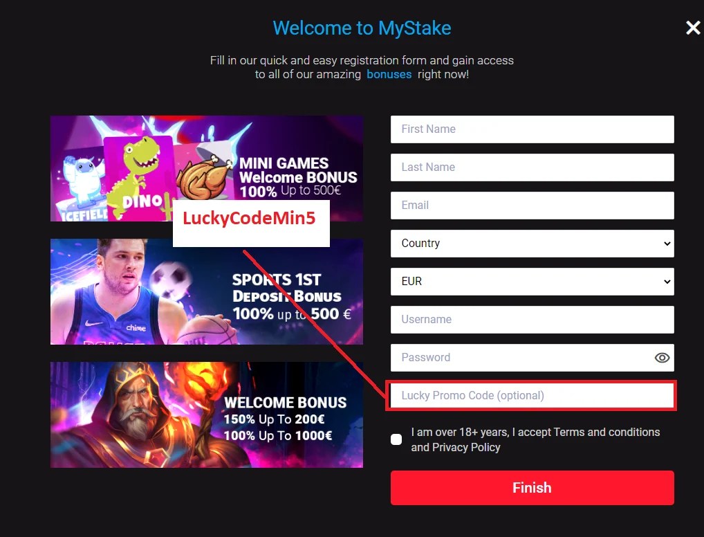 Lucky Promo Code Mystake See what you should enter!