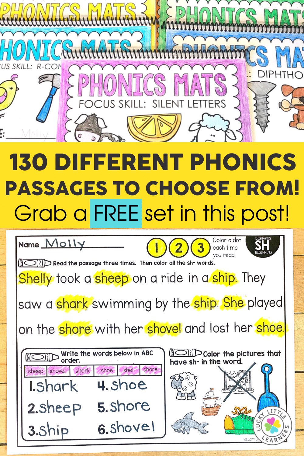 Free Phonics Worksheets Lucky Little Learners