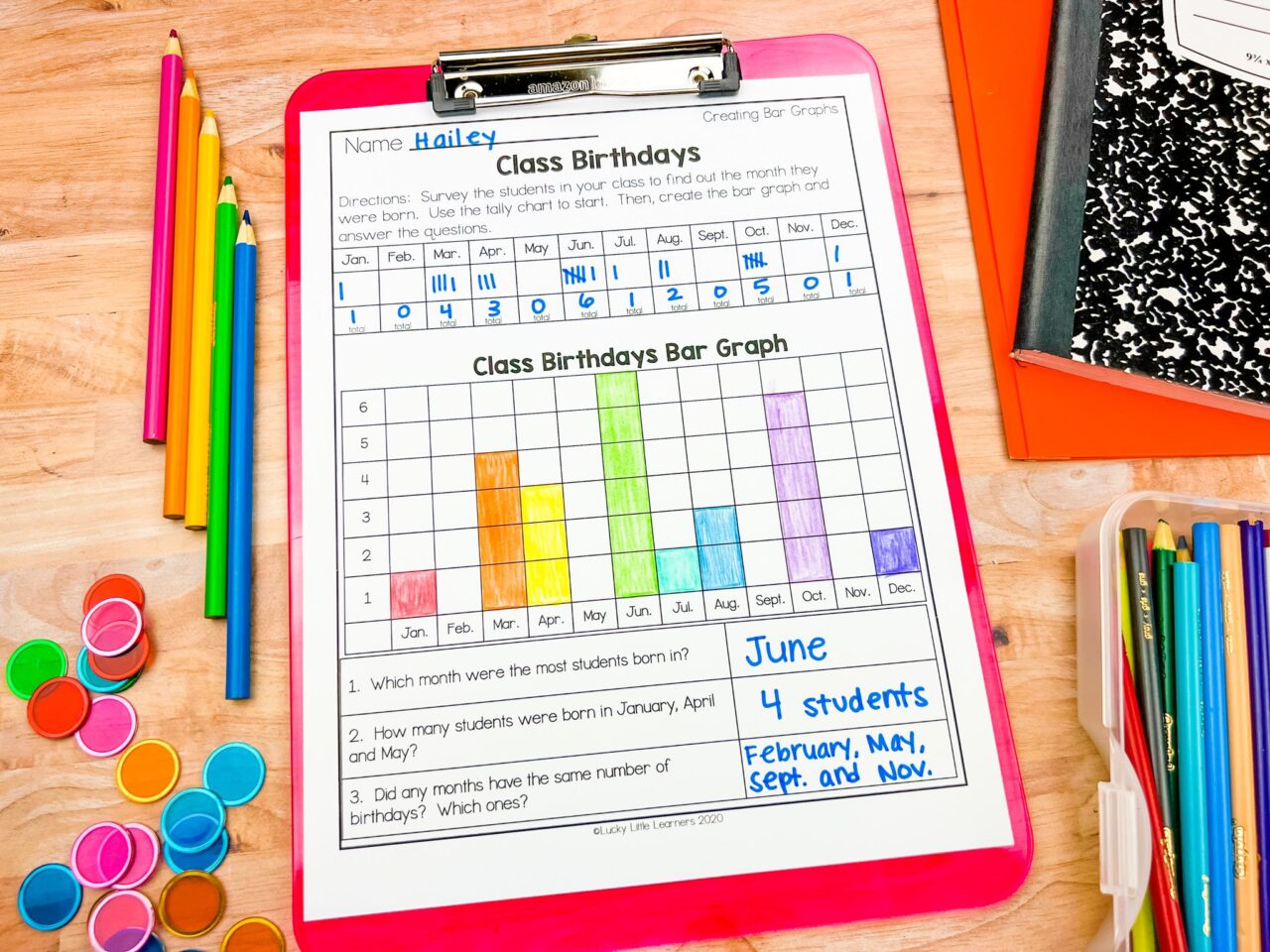 Math Graphing Worksheets For 2nd Grade Lucky Little Learners