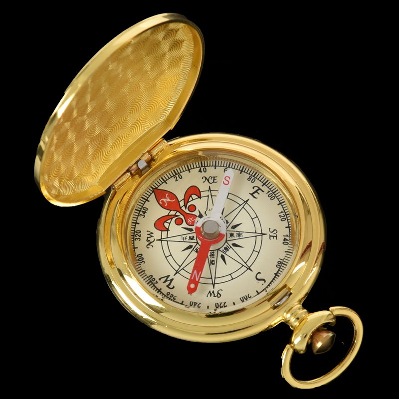 Pocket Compass Outdoor Compass Antique Hiking Hunting Camping Survival