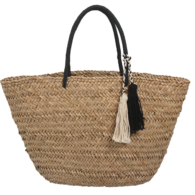5X(Water Weed Woven Bag Fashion Simple Tassel HandWoven St Bag eBay