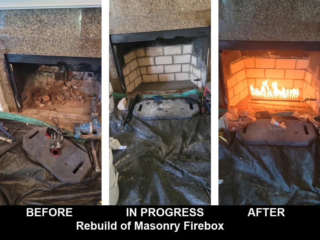 Masonry Firebox Repair Lucky Sully Chimney Sweep