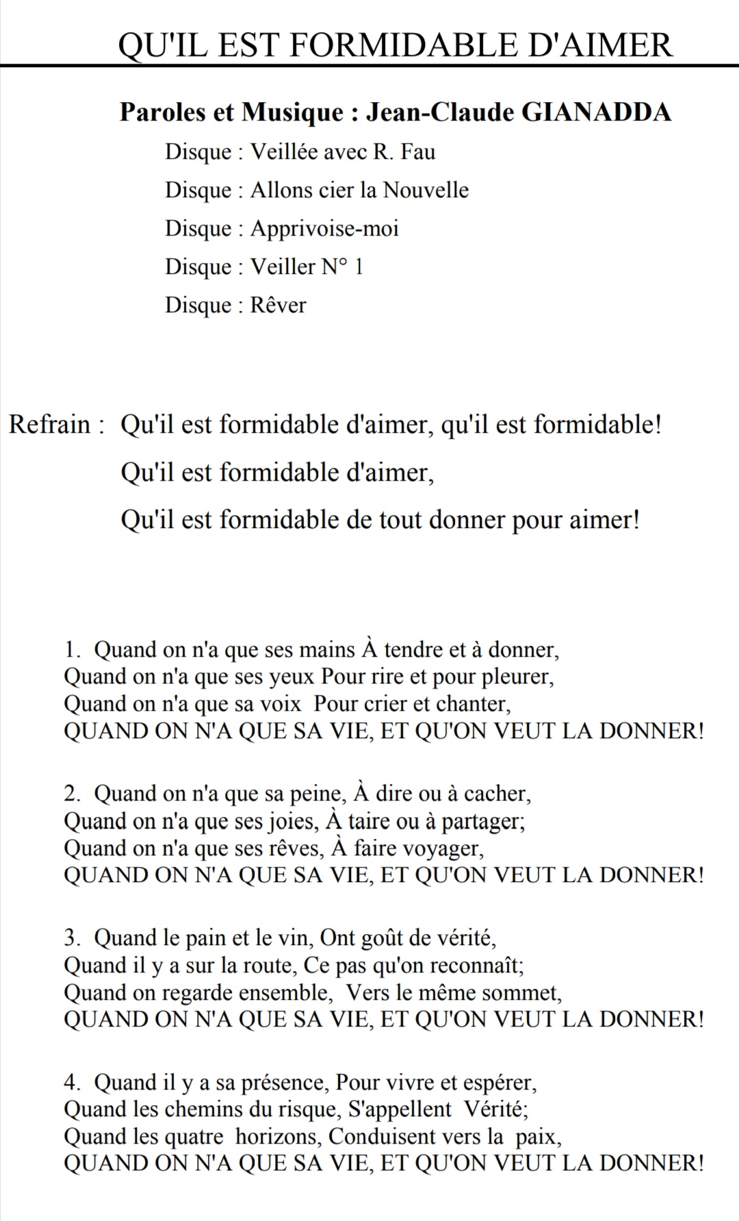 Chanter ensemble. Luc Padilla