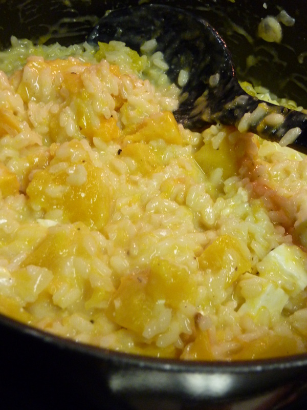 Butternut Squash, Roasted Garlic and Feta Risotto Food Goblin